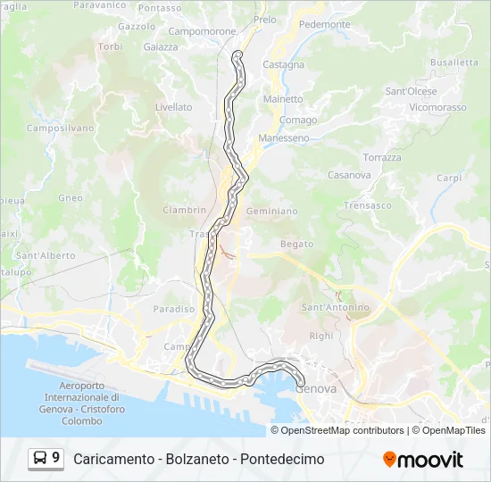 9 Bus Line Map