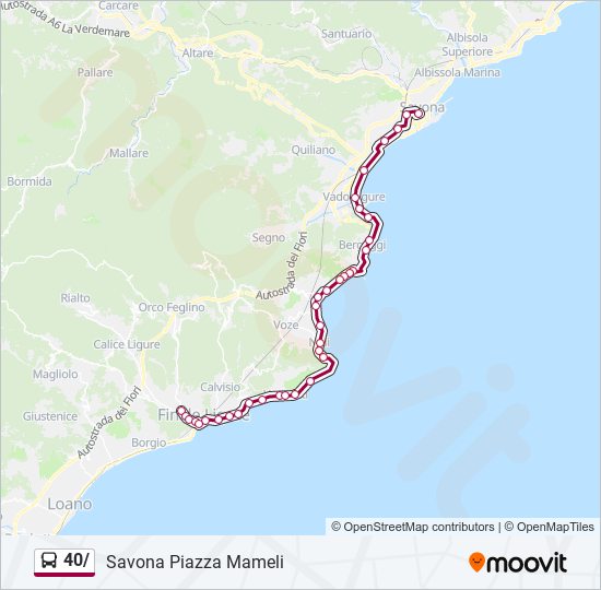 40/ bus Line Map