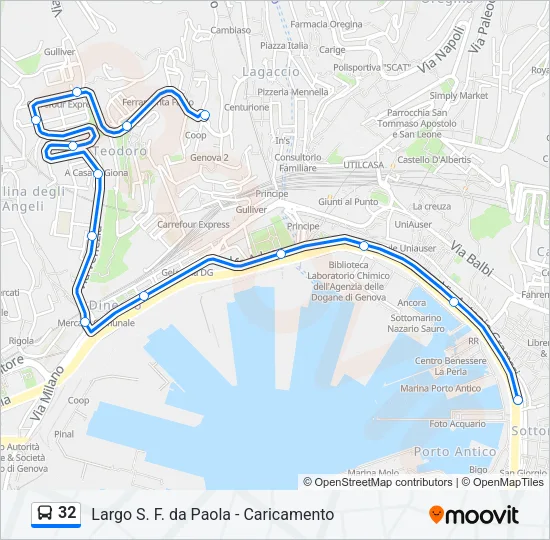 32 Bus Line Map