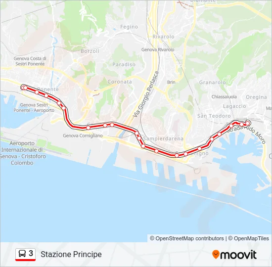 3 Bus Line Map