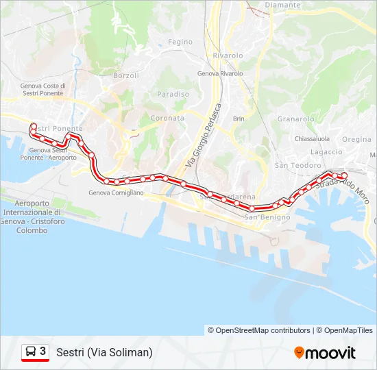 3 Bus Line Map