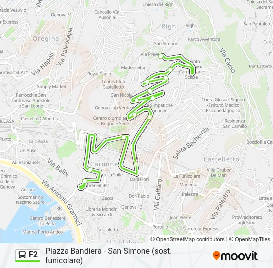 F2 Bus Line Map