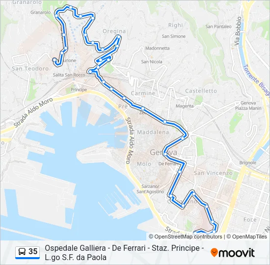 35 Bus Line Map