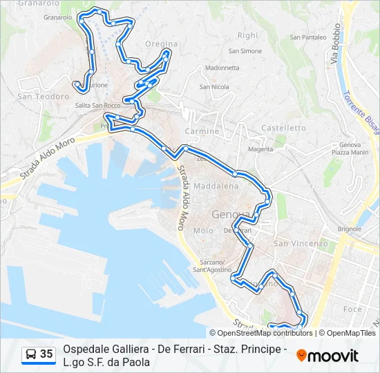 35 Bus Line Map