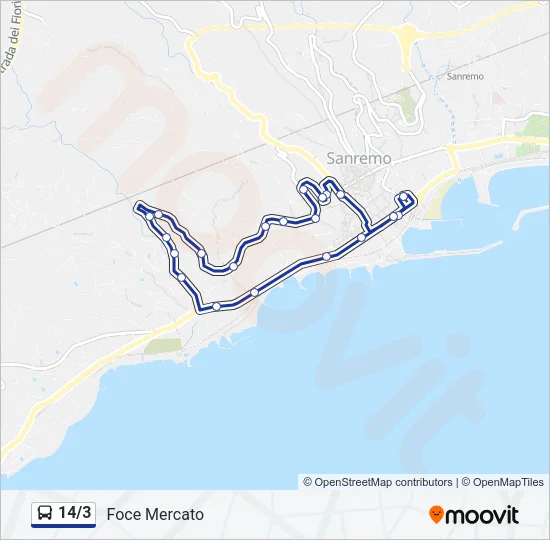 14/3 Bus Line Map