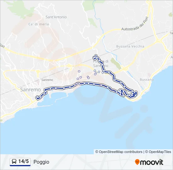 14/5 Bus Line Map