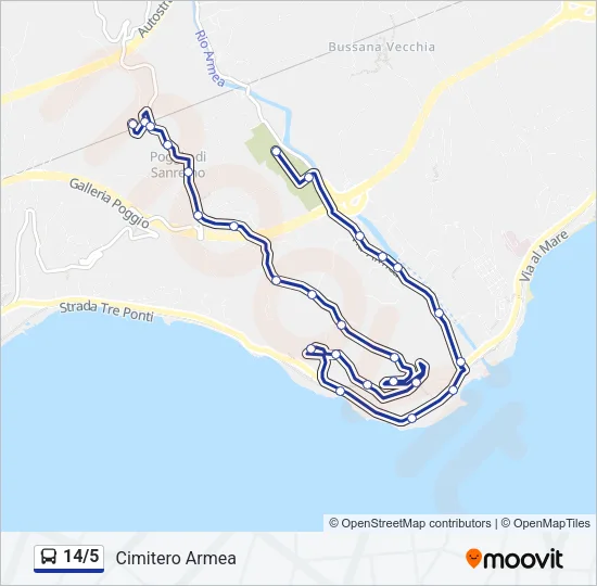 14/5 Bus Line Map