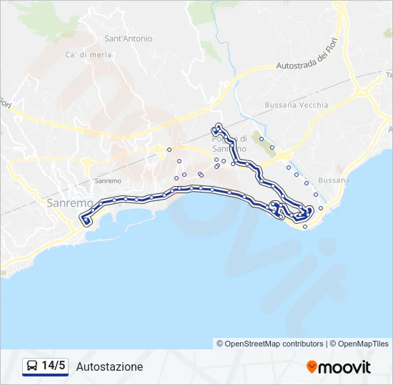 14/5 Bus Line Map