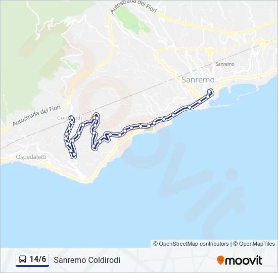 14/6 Bus Line Map