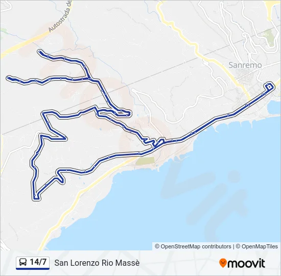 14/7 Bus Line Map