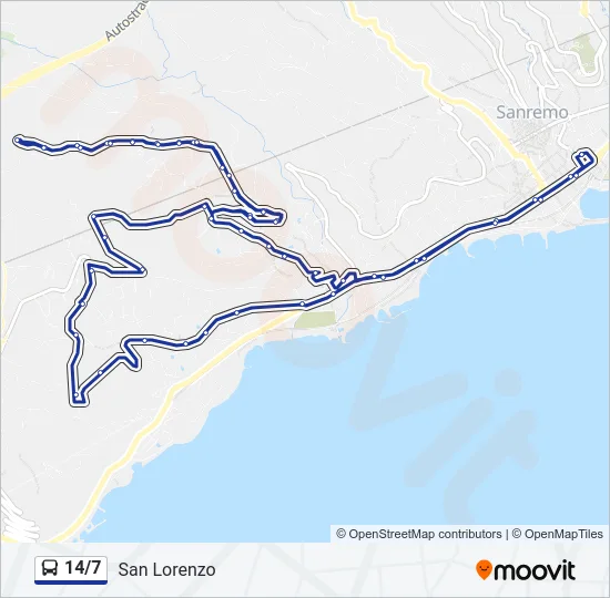 14/7 Bus Line Map