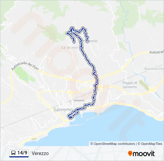 14/9 Bus Line Map