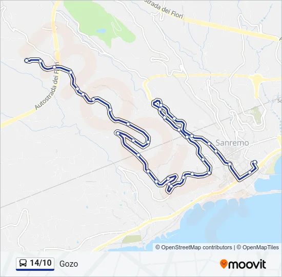 14/10 Bus Line Map