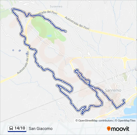 14/10 Bus Line Map
