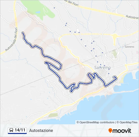 14/11 Bus Line Map