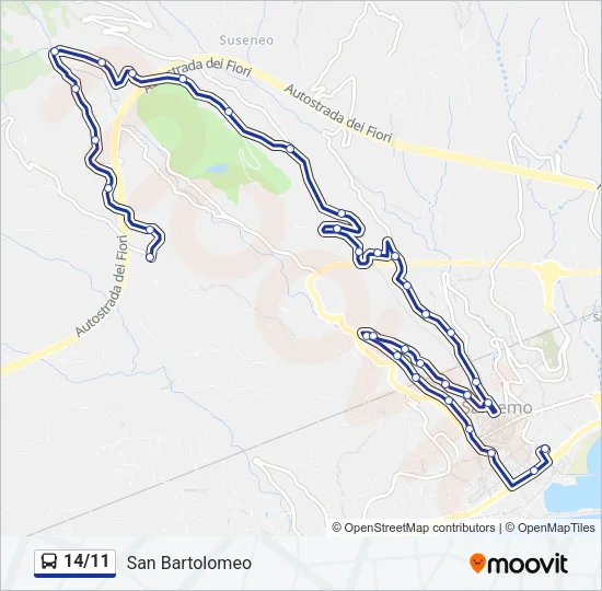14/11 Bus Line Map