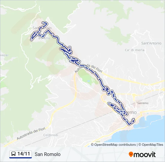14/11 Bus Line Map