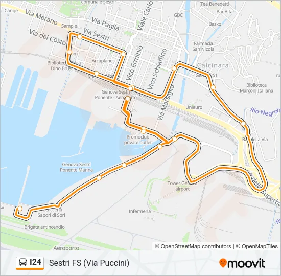 I24 Bus Line Map