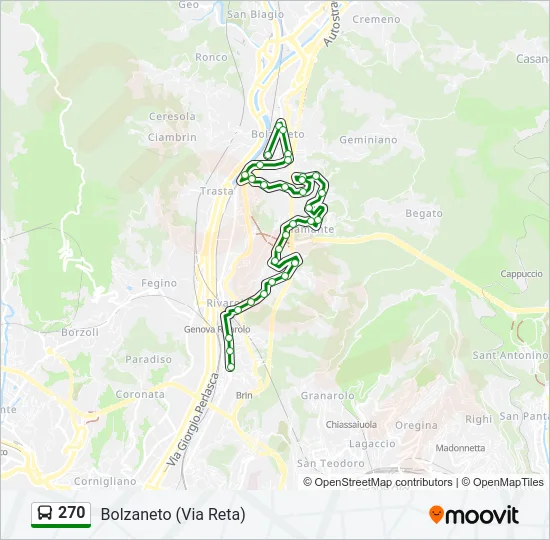 270 Bus Line Map