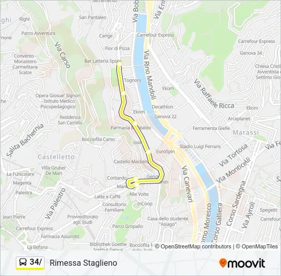 34/ Bus Line Map