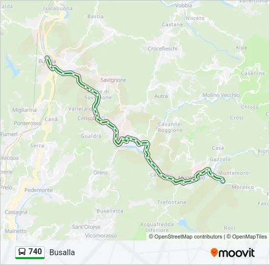 740 Bus Line Map