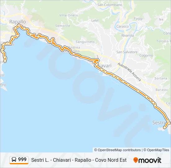 999 Bus Line Map