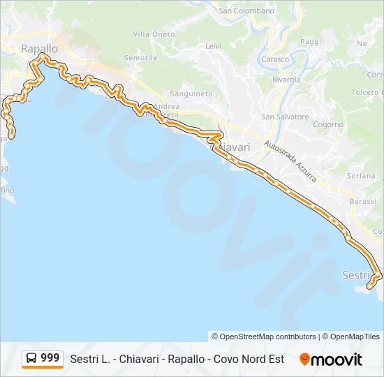 999 Bus Line Map