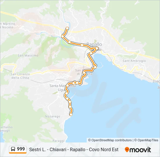 999 Bus Line Map