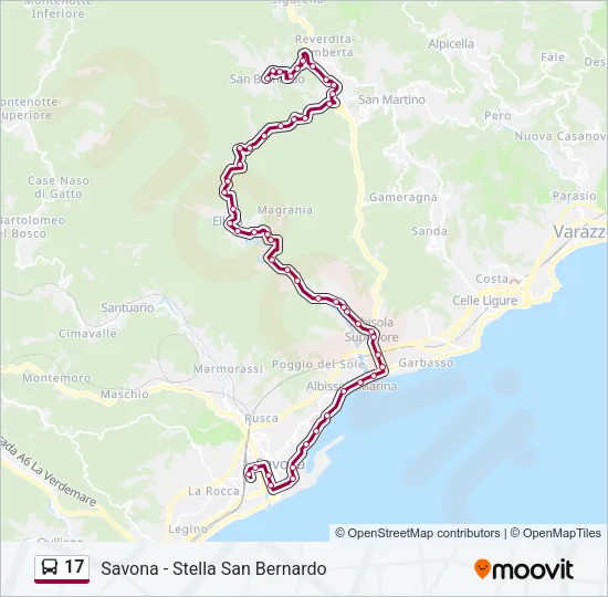 17 Bus Line Map