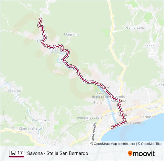 17 Bus Line Map