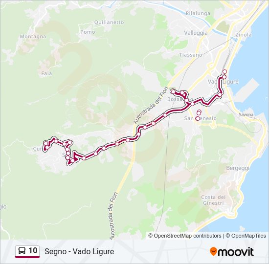 10 bus Line Map