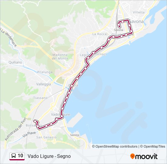 10 bus Line Map