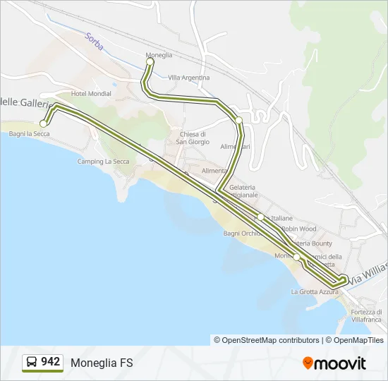 942 Bus Line Map