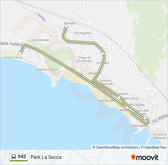 942 Bus Line Map