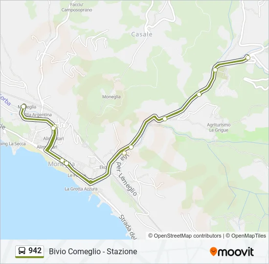 942 Bus Line Map