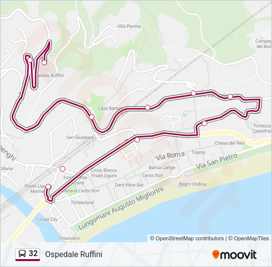 32 Bus Line Map