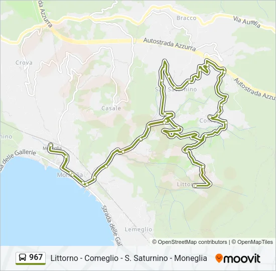 967 Bus Line Map