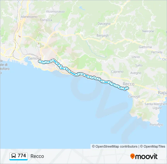 774 Bus Line Map