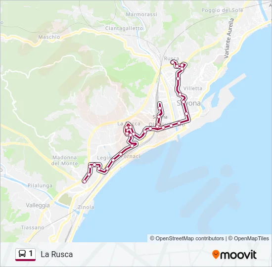1 Bus Line Map