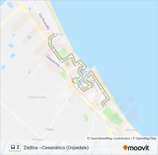 2 Bus Line Map