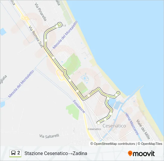 2 Bus Line Map
