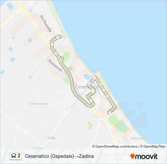 2 Bus Line Map