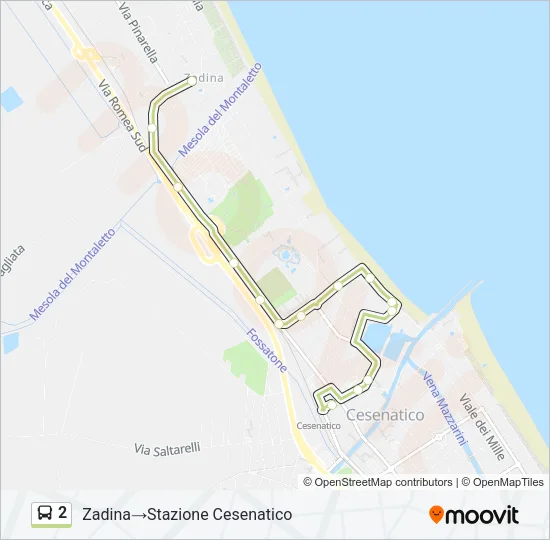 2 Bus Line Map