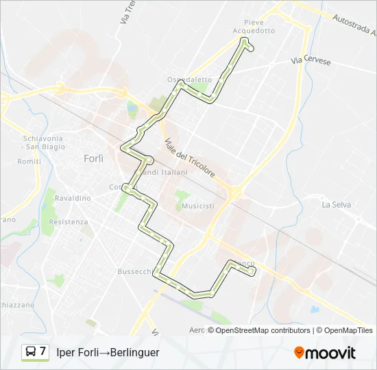 7 Bus Line Map