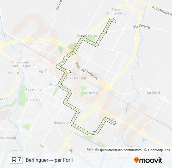 7 Bus Line Map