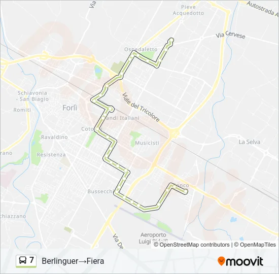 7 Bus Line Map