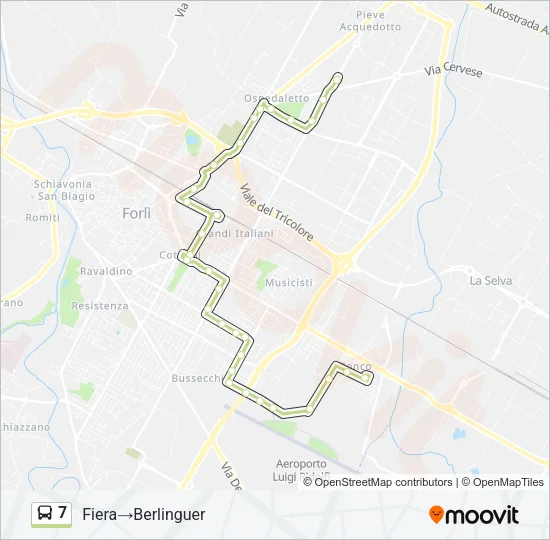 7 Bus Line Map