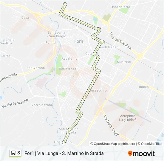 8 Bus Line Map