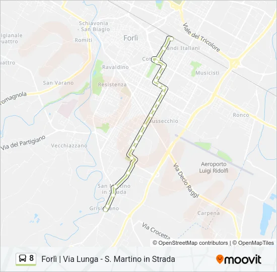 8 Bus Line Map