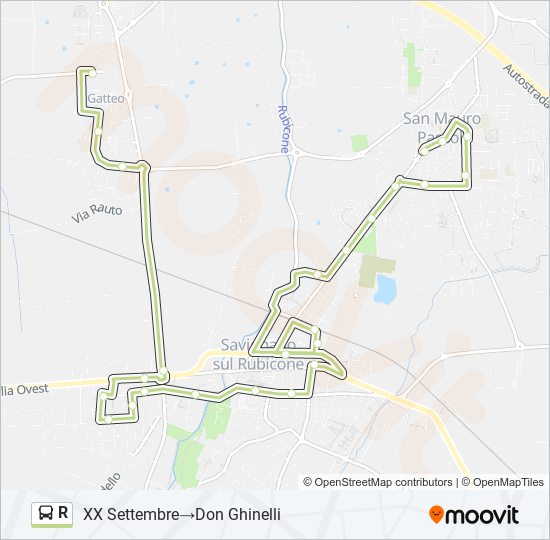 R bus Line Map